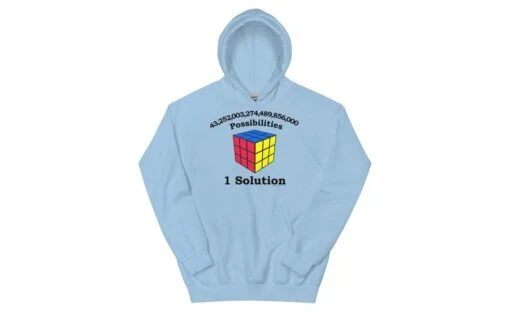 43 Quintillion (Light) - Rubik's Cube Hoodie -Best Toy Store 43 Quintillion Light Rubiks Cube Hoodie Light Blue S 2