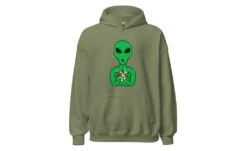 Alien Speedcuber - Rubik's Cube Hoodie -Best Toy Store Alien Speedcuber Rubiks Cube Hoodie Military Green S 8