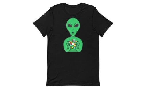 Alien Speedcuber - Rubik's Cube Shirt -Best Toy Store Alien Speedcuber Rubiks Cube Shirt Black XS