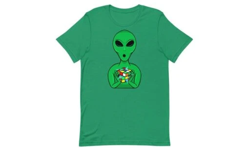 Alien Speedcuber - Rubik's Cube Shirt -Best Toy Store Alien Speedcuber Rubiks Cube Shirt Kelly XS 10