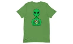 Alien Speedcuber - Rubik's Cube Shirt -Best Toy Store Alien Speedcuber Rubiks Cube Shirt Leaf S 11