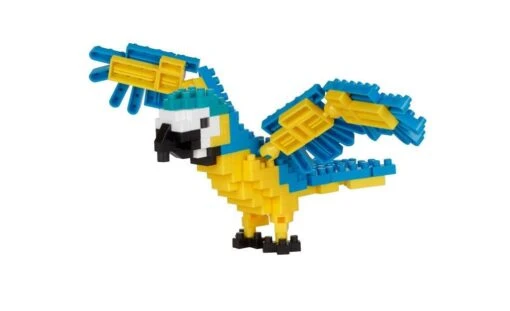 Blue-and-Yellow Macaw Nanoblock -Best Toy Store Blue and Yellow Macaw Nanoblock