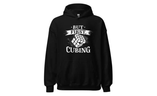 But First, Cubing - Rubik's Cube Hoodie -Best Toy Store But First Cubing Rubiks Cube Hoodie Black S 2