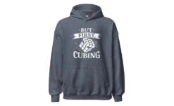 But First, Cubing - Rubik's Cube Hoodie -Best Toy Store But First Cubing Rubiks Cube Hoodie Heather Sport Dark Navy S 8