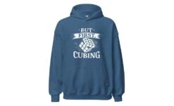 But First, Cubing - Rubik's Cube Hoodie -Best Toy Store But First Cubing Rubiks Cube Hoodie Indigo Blue S 7