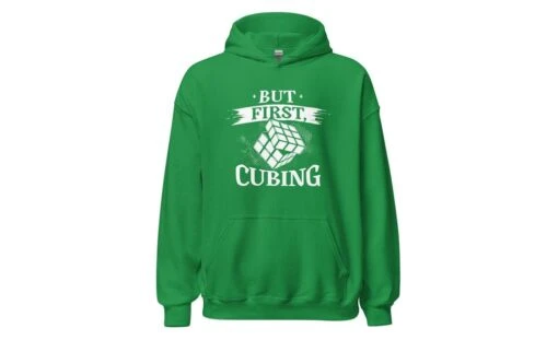 But First, Cubing - Rubik's Cube Hoodie -Best Toy Store But First Cubing Rubiks Cube Hoodie Irish Green S 9