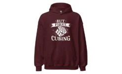 But First, Cubing - Rubik's Cube Hoodie -Best Toy Store But First Cubing Rubiks Cube Hoodie Maroon S 3