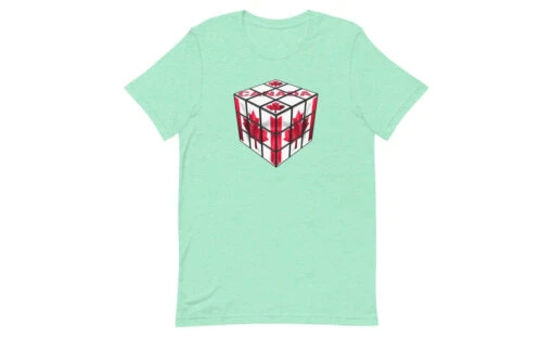 Canada Cube - Rubik's Cube Shirt -Best Toy Store Canada Cube Rubiks Cube Shirt Heather Mint S 12