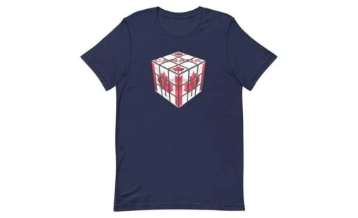 Canada Cube - Rubik's Cube Shirt -Best Toy Store Canada Cube Rubiks Cube Shirt Navy XS 3