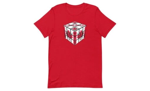 Canada Cube - Rubik's Cube Shirt -Best Toy Store Canada Cube Rubiks Cube Shirt Red XS