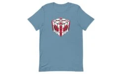 Canada Cube - Rubik's Cube Shirt -Best Toy Store Canada Cube Rubiks Cube Shirt Steel Blue XS 9