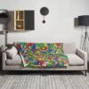 Crazy Rubik's Cube Throw Blanket -Best Toy Store Crazy Rubiks Cube Throw Blanket 50x60 1