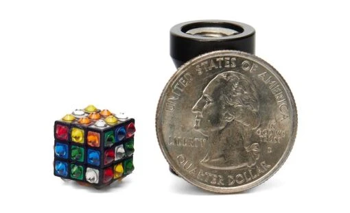 Crystallized (Mini 1cm 3x3) Cube -Best Toy Store Crystallized Mini 1cm 3x3 Cube Black 2