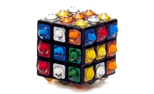 Crystallized (Mini 1cm 3x3) Cube -Best Toy Store Crystallized Mini 1cm 3x3 Cube Black