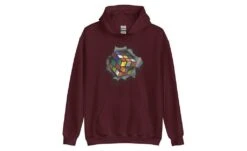 Cube Bursting Through - Rubik's Cube Hoodie -Best Toy Store Cube Bursting Through Rubiks Cube Hoodie Maroon S 4