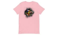 Cube Bursting Through - Rubik's Cube Shirt -Best Toy Store Cube Bursting Through Rubiks Cube Shirt Pink S 9