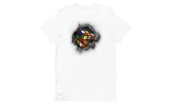 Cube Bursting Through - Rubik's Cube Shirt -Best Toy Store Cube Bursting Through Rubiks Cube Shirt White XS 6