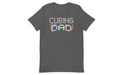 Cubing Dad 5x5 - Rubik's Cube Shirt -Best Toy Store Cubing Dad 5x5 Rubiks Cube Shirt Asphalt S 8