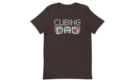 Cubing Dad 5x5 - Rubik's Cube Shirt -Best Toy Store Cubing Dad 5x5 Rubiks Cube Shirt Brown S 2