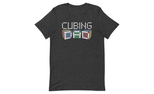 Cubing Dad 5x5 - Rubik's Cube Shirt -Best Toy Store Cubing Dad 5x5 Rubiks Cube Shirt Dark Grey Heather XS 7