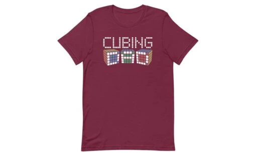 Cubing Dad 5x5 - Rubik's Cube Shirt -Best Toy Store Cubing Dad 5x5 Rubiks Cube Shirt Maroon XS 4