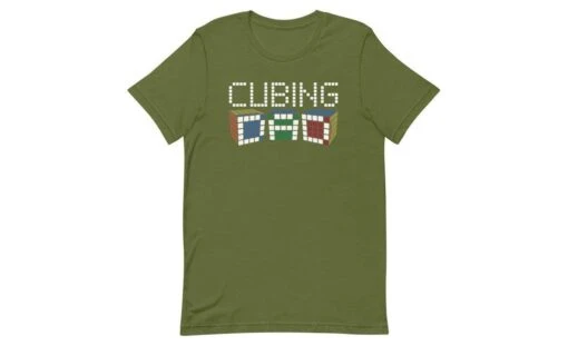 Cubing Dad 5x5 - Rubik's Cube Shirt -Best Toy Store Cubing Dad 5x5 Rubiks Cube Shirt Olive S 9