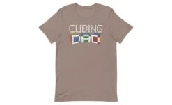 Cubing Dad 5x5 - Rubik's Cube Shirt -Best Toy Store Cubing Dad 5x5 Rubiks Cube Shirt Pebble XS 12