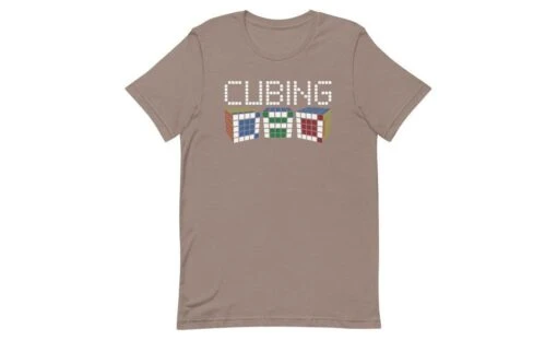 Cubing Dad 5x5 - Rubik's Cube Shirt -Best Toy Store Cubing Dad 5x5 Rubiks Cube Shirt Pebble XS 12