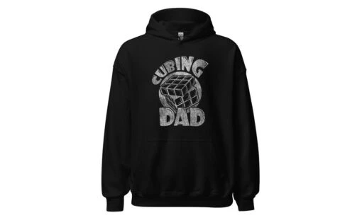 Cubing Dad V2 - Rubik's Cube Hoodie -Best Toy Store Cubing Dad V2 Rubiks Cube Hoodie Black S