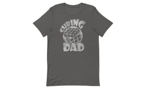 Cubing Dad V2 - Rubik's Cube Shirt -Best Toy Store Cubing Dad V2 Rubiks Cube Shirt Asphalt S 9