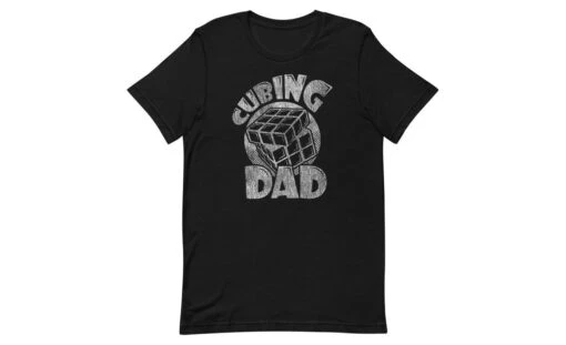 Cubing Dad V2 - Rubik's Cube Shirt -Best Toy Store Cubing Dad V2 Rubiks Cube Shirt Black XS