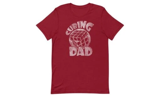 Cubing Dad V2 - Rubik's Cube Shirt -Best Toy Store Cubing Dad V2 Rubiks Cube Shirt Cardinal XS 3