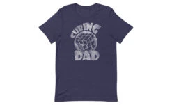 Cubing Dad V2 - Rubik's Cube Shirt -Best Toy Store Cubing Dad V2 Rubiks Cube Shirt Heather Midnight Navy XS 4