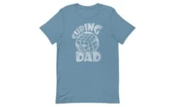 Cubing Dad V2 - Rubik's Cube Shirt -Best Toy Store Cubing Dad V2 Rubiks Cube Shirt Steel Blue XS 13