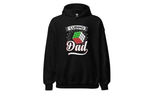 Cubing Dad V3 - Rubik's Cube Hoodie -Best Toy Store Cubing Dad V3 Rubiks Cube Hoodie Black S