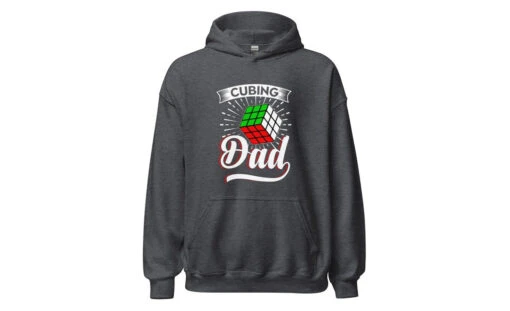 Cubing Dad V3 - Rubik's Cube Hoodie -Best Toy Store Cubing Dad V3 Rubiks Cube Hoodie Dark Heather S 6