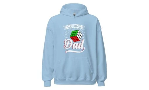 Cubing Dad V3 - Rubik's Cube Hoodie -Best Toy Store Cubing Dad V3 Rubiks Cube Hoodie Light Blue S 11