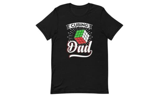 Cubing Dad V3 - Rubik's Cube Shirt -Best Toy Store Cubing Dad V3 Rubiks Cube Shirt Black XS