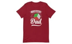 Cubing Dad V3 - Rubik's Cube Shirt -Best Toy Store Cubing Dad V3 Rubiks Cube Shirt Cardinal XS 2