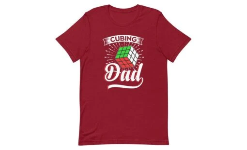 Cubing Dad V3 - Rubik's Cube Shirt -Best Toy Store Cubing Dad V3 Rubiks Cube Shirt Cardinal XS 2