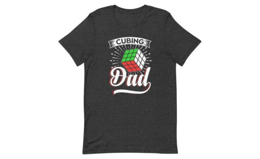 Cubing Dad V3 - Rubik's Cube Shirt -Best Toy Store Cubing Dad V3 Rubiks Cube Shirt Dark Grey Heather XS 7