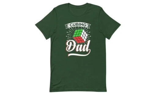 Cubing Dad V3 - Rubik's Cube Shirt -Best Toy Store Cubing Dad V3 Rubiks Cube Shirt Forest S 5