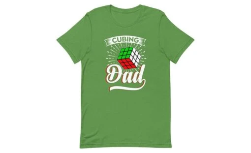 Cubing Dad V3 - Rubik's Cube Shirt -Best Toy Store Cubing Dad V3 Rubiks Cube Shirt Leaf S 12