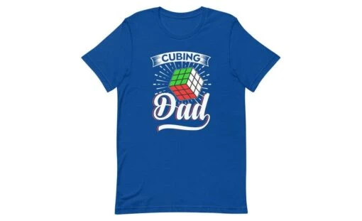 Cubing Dad V3 - Rubik's Cube Shirt -Best Toy Store Cubing Dad V3 Rubiks Cube Shirt True Royal S 6