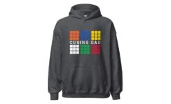 Cubing Dad V4 (Dark) - Rubik's Cube Hoodie -Best Toy Store Cubing Dad V4 Dark Rubiks Cube Hoodie Dark Heather S 5