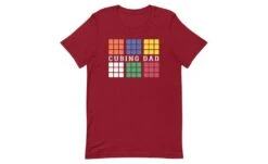 Cubing Dad V4 (Dark) - Rubik's Cube Shirt -Best Toy Store Cubing Dad V4 Dark Rubiks Cube Shirt Cardinal XS 4