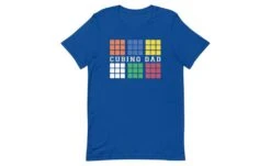 Cubing Dad V4 (Dark) - Rubik's Cube Shirt -Best Toy Store Cubing Dad V4 Dark Rubiks Cube Shirt True Royal S 8