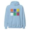 Cubing Dad V4 (Light) - Rubik's Cube Hoodie -Best Toy Store Cubing Dad V4 Light Rubiks Cube Hoodie Light Blue S