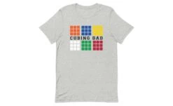 Cubing Dad V4 (Light) - Rubik's Cube Shirt -Best Toy Store Cubing Dad V4 Light Rubiks Cube Shirt Athletic Heather XS 5