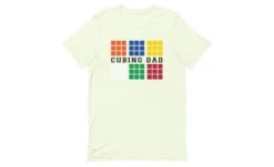 Cubing Dad V4 (Light) - Rubik's Cube Shirt -Best Toy Store Cubing Dad V4 Light Rubiks Cube Shirt Citron XS 13